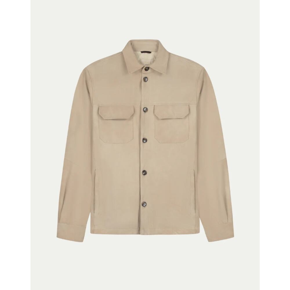 Aurelier Suede Goat Leather Overshirt Brown Size XL